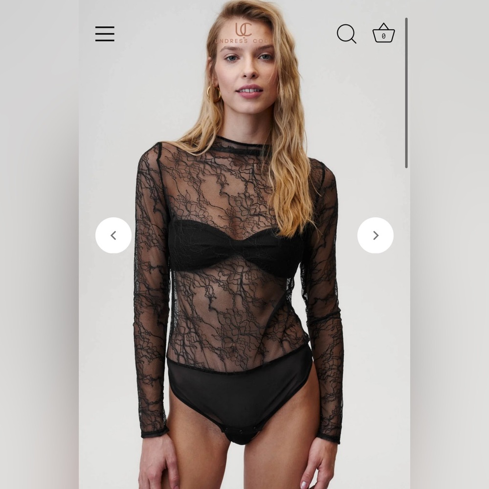 NWT Undress Code Body Electric Bodysuit Black